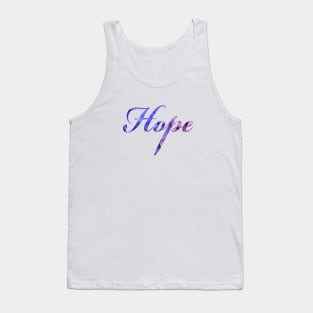 Hope for a better tomorrow in Purple Color Word Art Script Typography Tank Top